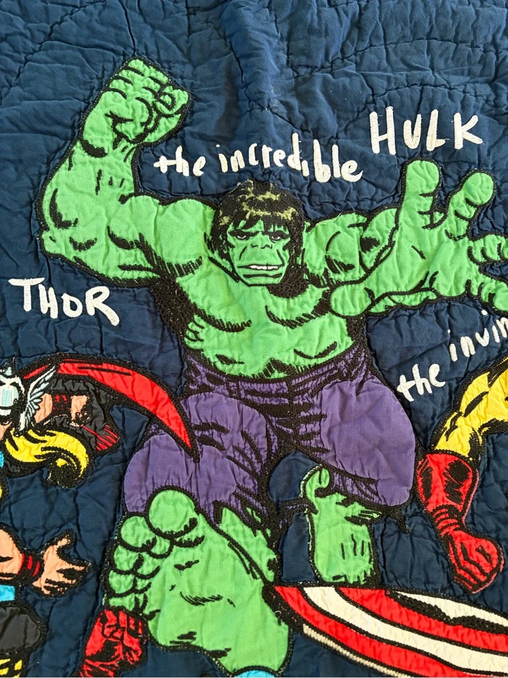 Pottery Barn Kids Full/Queen Marvel Superheroes Quilted Cotton Quilt 86x86